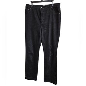 Abercrombie & Fitch 16 Long The 90's Straight Ultra High Rise Black Jeans